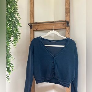 brandy Melville Navy blue knitted top